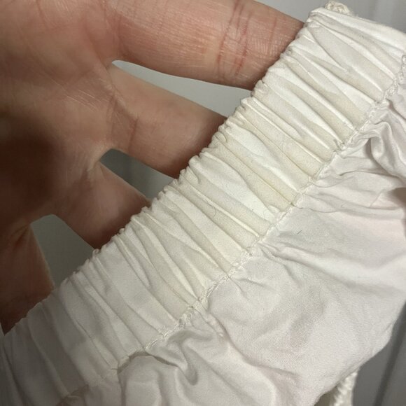 Ganni Poplin Puff Sleeve Blouse Womens 0 White Milkmaid Prairie Coquette - Picture 7 of 11